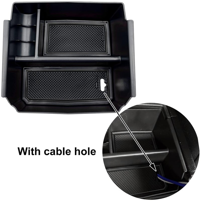 EVTIME Compatible with Jeep Wrangler JK and JKU Accessories 2011-2018 Center Console Organizer Tray (Black) - Image 3